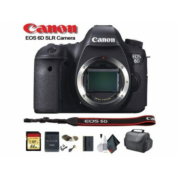 Canon EOS 6D DSLR Camera 20.2MP Full Frame Starter Bundle (International Model)