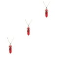 thumbnail image 1 of QualitChoice Hexagon Column Charm Exquisite Women Men Making Findings Handmade Anniversary Hanging Pendants Colorful Crystal Red 3Set, 1 of 6