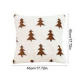 thumbnail image 3 of Cinvoph 18"x18" Christmas Throw Pillow Covers Plush Xmas Tree Pillow Cases for Winter Xmas New Year Couch Sofa Bed Home Decor, Brown, 3 of 6