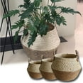 thumbnail image 6 of ERTZAE Handle-Equipped Collapsible Straw Pushgrass Storage Basket,Pushgrass Plaited Rattan Organizer,Outdoor Planter Basin,Indoor Household Storage Basket,Eco-Friendly Foldable Basket 18X21Cm, 6 of 7