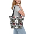 thumbnail image 2 of Fotbe Skulls Roses Bolsa de Playa con Estampado, Bolsa de Hombro, Bolsa de Mano Espaciosa, Bolsa de Viaje Ligera, Bolsa de Compras Versátil, 2 of 6