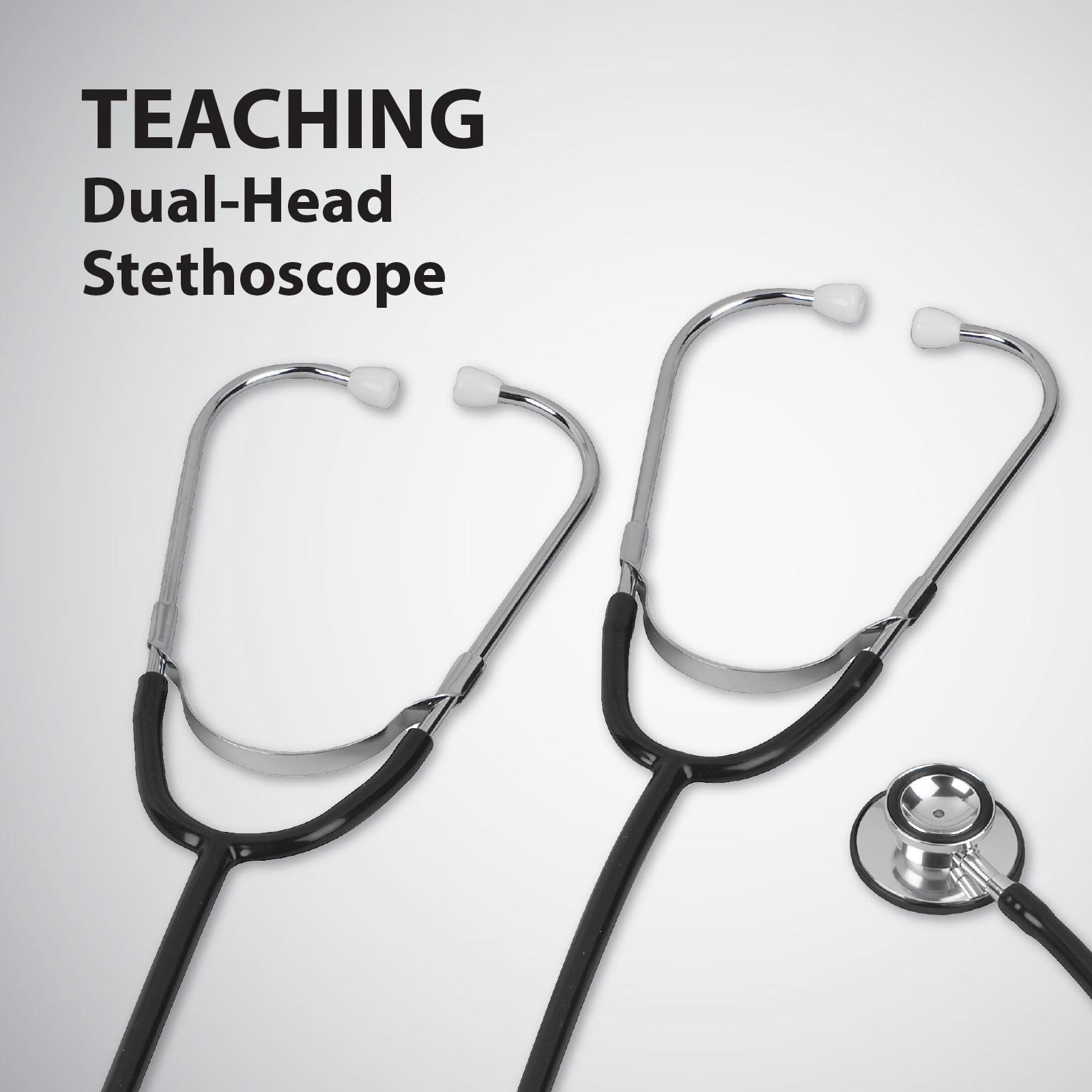 Veridian Healthcare Teaching/Training Aluminum Dual-Head Stethoscope