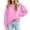Pink #03, variant on Crew Neck Sweatshirts Women Long Sleeve No Hood Pullover Sweatshirts Fall Loose Causal Solid Sweatshirts, 2XL