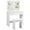 White, variant on HOMCOM Makeup Vanity Desk and Stool Set with LED Lighted Mirror, White