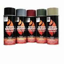 Forrest Paint 6304 1200- Wood Stove High Temp Paint - Flat Black