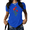1-Blue, variant on Women Pastel Hydrangea Grid Graphic Tee Watercolor Botanical Print Short Sleeve Round Neck Top
