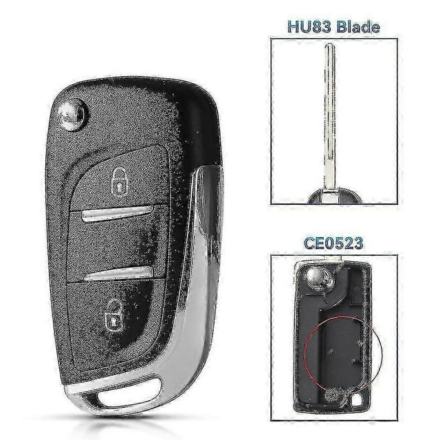 Ce0523 Ce0536 Modified Car Key For Citroen C2 C4 C5 Berlingo Xsara Picasso Peugeot 306 407 807 Partner Va2/hu83 2/3btn