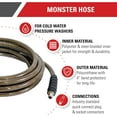 thumbnail image 2 of Simpson 50 ft L Cold Water Hose, 3/8 in Dia, Polyurethane, Brown 41028, 2 of 5