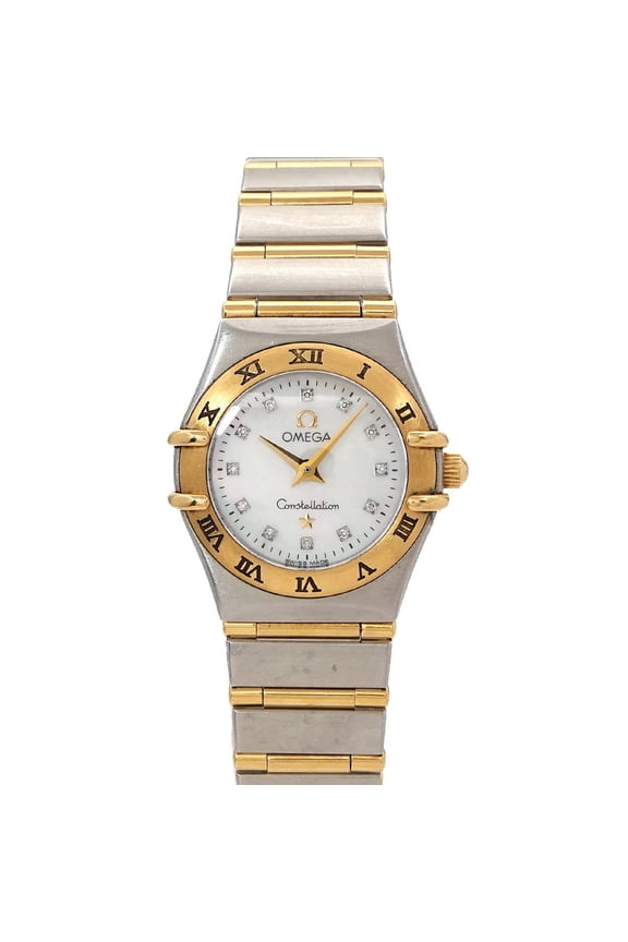 Pre-Owned OMEGA Constellation Mini Two-Tone 1262 75 Women's Watch with 12 Diamonds,... (Good)