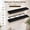 B. Black, variant on Bathroom Floating Shelves Wall Mounted Over Toilet - Set of 2 Rustic Brown Farmhouse Decor, 15.7 x 6.7 inch Small Display Bookshelf Storage