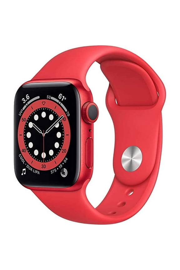 Restored Apple Watch Series 6 (GPS, 44mm) Red Aluminum Case with Red Sport Band