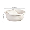 thumbnail image 3 of Donemore Laundry Wash Tub 1 Pc Plastic Thickened Soaking Bucket for Clothes Washing Bathroom Utility Basin Household Cleaning Supplies Container, 3 of 6