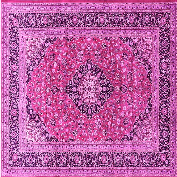 Ahgly Company Indoor Square Persian Pink Traditional Area Rugs, 6' Square
