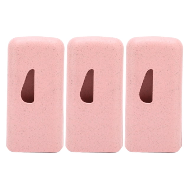 Cortador de medicamentos portátil de 3 piezas, herramienta de plástico para separar medicamentos para niños y ancianos, color rosa