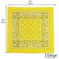 thumbnail image 5 of Motique Accessories Set of 3 Paisley Bandanas – 100% Cotton - Bright Yellow, 5 of 6