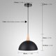 thumbnail image 2 of Juego de 2 luces colgantes-Encuadernación de madera, pantalla gruesa con tecnología de pintura, lámpara colgante E27, lámpara colgante industrial-120 cm para dormitorio y restaurante JFHHH pequeña, 2 of 5