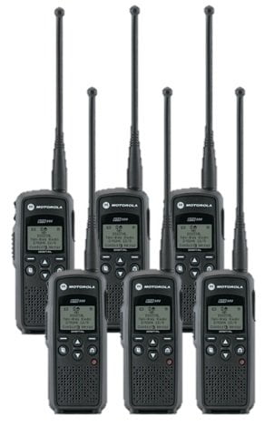 6 Pack of Motorola DTR550 Two way Radio Walkie Talkies 