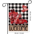 thumbnail image 4 of Valentines Day Flags for Outdoors 28 X 40 Double Sided Large Happy Valentine''s Day House Flags Burlap Farmhouse Rustic Welcome Decorative Holiday Flags for Porch Decor Outside Decoration Rose Heart, 4 of 6