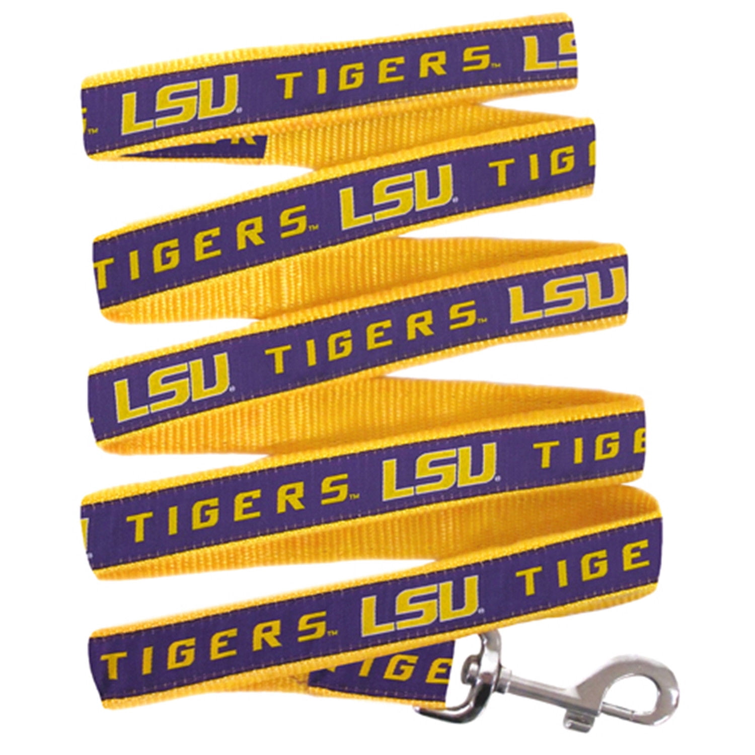 Sports Team Logo LSU Dog Leash-Ribbon