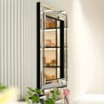 thumbnail image 6 of Crushed Diamond Rectangle Wall Mirror, Silver Sparkling Crystal Inlay Framed Decorative Vanity Mirror, Glam Wall Mount Makeup Mirror for Bathroom Bedroom Living Room Entryway Home Wall Decor, 6 of 8