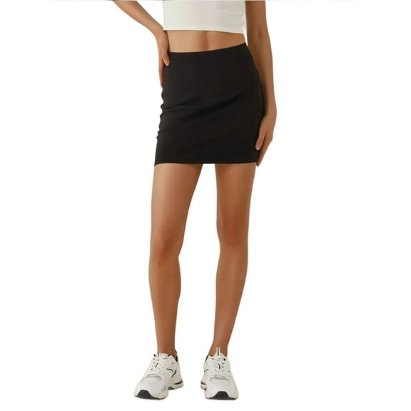 High Waist Fitted Mini Skirt