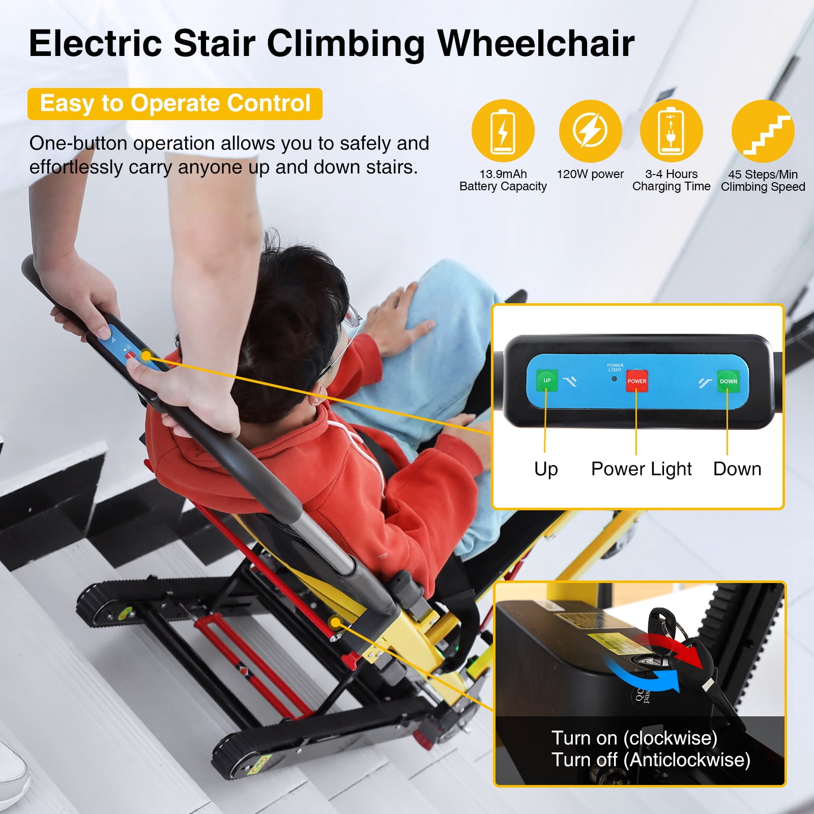 Ecojoy Portable Electric Chair 440lbs Load Stair Thailand Ubuy