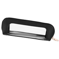 Soda Candy Small Clear Makeup Bag PU Leather Makeup Brush Bag Portable Transparent Waterproof Cosmetic Organizer Pouch with Zipper for Women Home Travel Office Makeup Storage