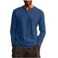 thumbnail image 4 of Lmnyox Men's Casual Long Sleeve Shirts Lightweight Breathable V Neck Plain T Shirt Classic Basic Loose Tops for Men, 4 of 7
