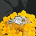 thumbnail image 2 of ORLOV DIAMONDS 2Ct Knot Round Cut Moissanite Solitaire Engagement Ring 14K White Gold Plated, 2 of 3