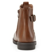 HARVEST LAND Women Chelsea Boots Brown Buckle Ankle Boots Fashion Soft Flat Booties for Female Size 10