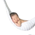 thumbnail image 2 of BRIGHTFUFU Lindo infantil del bebé recién nacido del ganchillo hecho a mano de la cama de bebé Hamaca apoyo de la fotografía (Blanco), 2 of 7