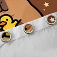 thumbnail image 4 of Manfei Children Kids Cute Capybara Yellow Duck Black Out Curtains,Stars Print Curtains Pack of 2 (42x63 Each),Cartoon Animal Bedroom Curtains,Super Cozy Room Decor, 4 of 6