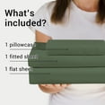 thumbnail image 3 of Hitime 3 Pieces Microfiber Twin XL Sheet Set, Deep Pocket Fit 16", Breathable Super Soft Luxury Hotel Style Home Decor Twin XL Size Sheet Set, Gift for Women, Men, 3 of 9