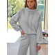 thumbnail image 5 of Conjuntos Deportivos de Dos Piezas para Mujer, Ideales para Otoño. Incluyen Sudadera con Cordón Ajustable y Pantalón Deportivo de Pierna . Gris XL, 5 of 9