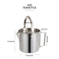thumbnail image 4 of Greeniant Hervidor de agua para acampar de 1,2 l, olla colgante para exteriores, tetera, gran capacidad, compacto de acero inoxidable para Kits de desorden para acampar, 4 of 6