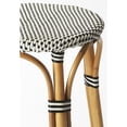 thumbnail image 3 of Butler Specialty Company Tabouret de Bar Rond en Rotin Tobias 30 Pouces - Point Blanc et Noir, 3 of 3