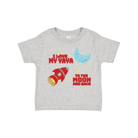

Inktastic I Love My Yaya to the Moon and Back Gift Toddler Boy or Toddler Girl T-Shirt