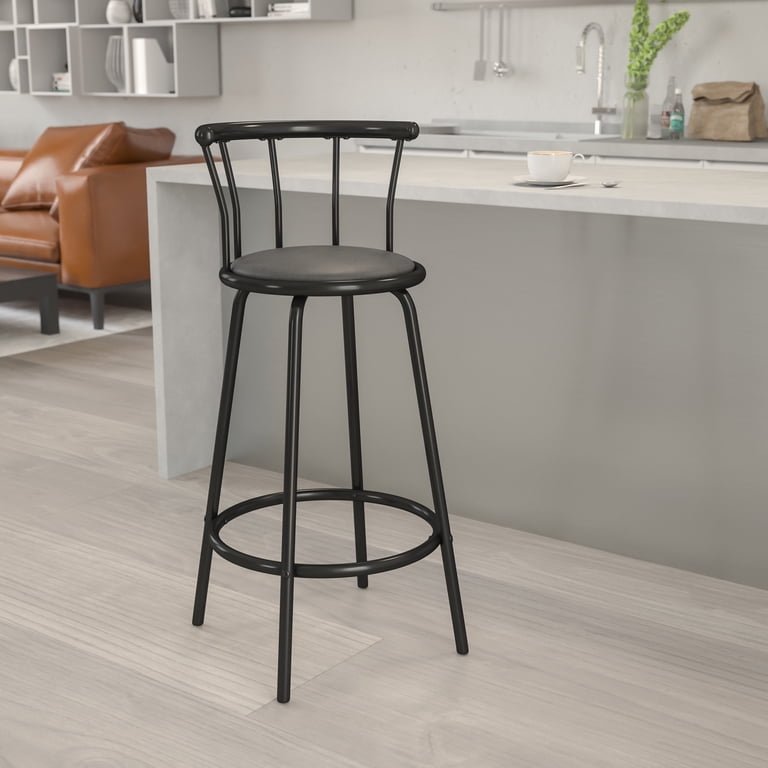 Flash Furniture Single Round Kitchen Barstool - Charla Crown Back