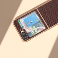 thumbnail image 6 of ELEHOLD for Samsung Galaxy Z Flip5 Genuine Leather Case,Luxury Plating Design Shockproof Bumper Slim Lightweight Anti-Scratch Case for Samsung Z Flip 5,Coffee, 6 of 6
