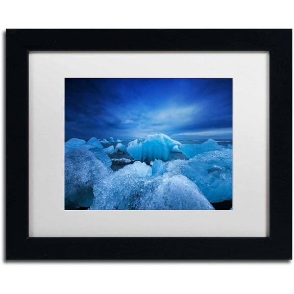 Trademark Fine Art 'Think Blue' Canvas Art by Philippe Sainte-Laudy, White Matte, Black Frame
