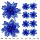 thumbnail image 2 of Flor de Navidad Artificial brillante DIY, rosa, oro, azul real, decoración del hogar, regalo de Año Nuevo, suministros para fiestas navideñas, 4,5 cm, 2 of 4
