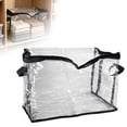 thumbnail image 2 of Extra Large Clear Zipper Storage Bin with Carry Handles, Foldable Fabric Storage Container, Closet Under Bed Organizer for Bedding, Seasonal Clothes, Blankets, Household Textiles, 2 of 4