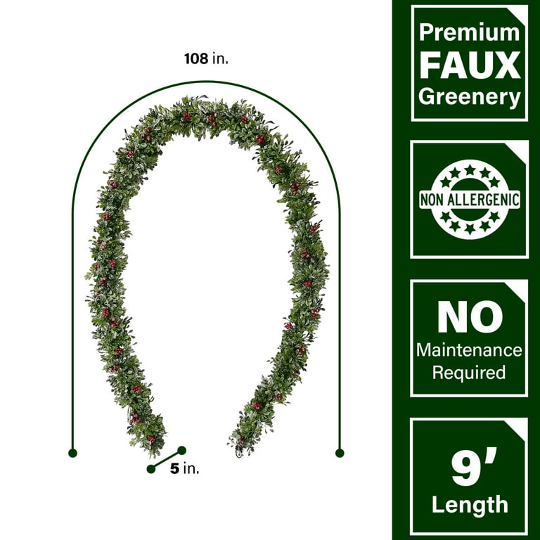 108'' in. Faux Garland
