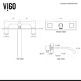 thumbnail image 2 of VIGO Titus Two Handle Wall Mount Bathroom Faucet in Matte Black, 2 of 11