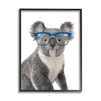 Stupell Industries Wild Koala Wearing Glasses Animal Animals & Insects Painting Black Framed Art Print Wall Art