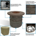 thumbnail image 3 of Sunnydaze Rope and Barrel Design Propane Gas Patio Fire Pit Table Kit with Lava Rocks - 29" Diameter, 3 of 10