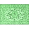 thumbnail image 1 of Ahgly Company Indoor Rectangle Medallion Emerald Green Traditional Area Rugs, 2' x 4', 1 of 4