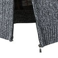 thumbnail image 2 of LoyisViDion Mens Zip Up Knitted Cardigan Thick Sweater Stand Collar Fleece Lined Warm Gray 8(L), 2 of 8