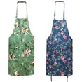thumbnail image 3 of Moyic Delantal de cocina Bolsillos duales Delantales de cocina ajustables Poliéster Restaurante Barbacoa al aire libre Cocinar Limpieza Suministros de Cubiertas para muebles de jardín Verde Moyic HA073526-01, 3 of 6