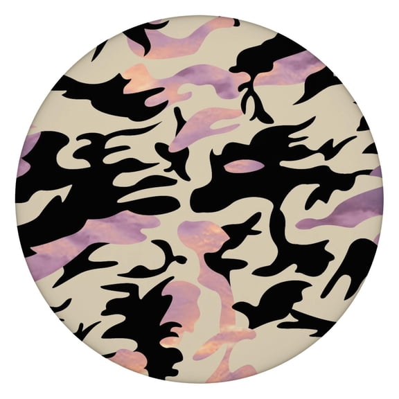 Camo Tablecloth with Tactical Army Camouflage Design, Woodland and Desert Military Pattern, Durable Outdoor Table Cover for Hunting and Camping